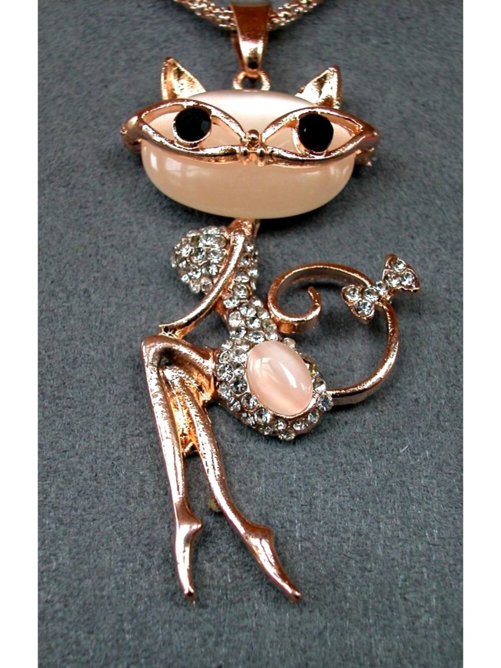 Gold-Tone Novelty Cat Pendant Necklace